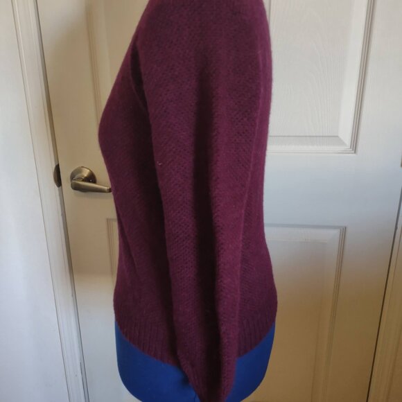 Peruvian Connection Purple Alpaca High-Collar Sweater Handmade Peru - Picture 2 of 10